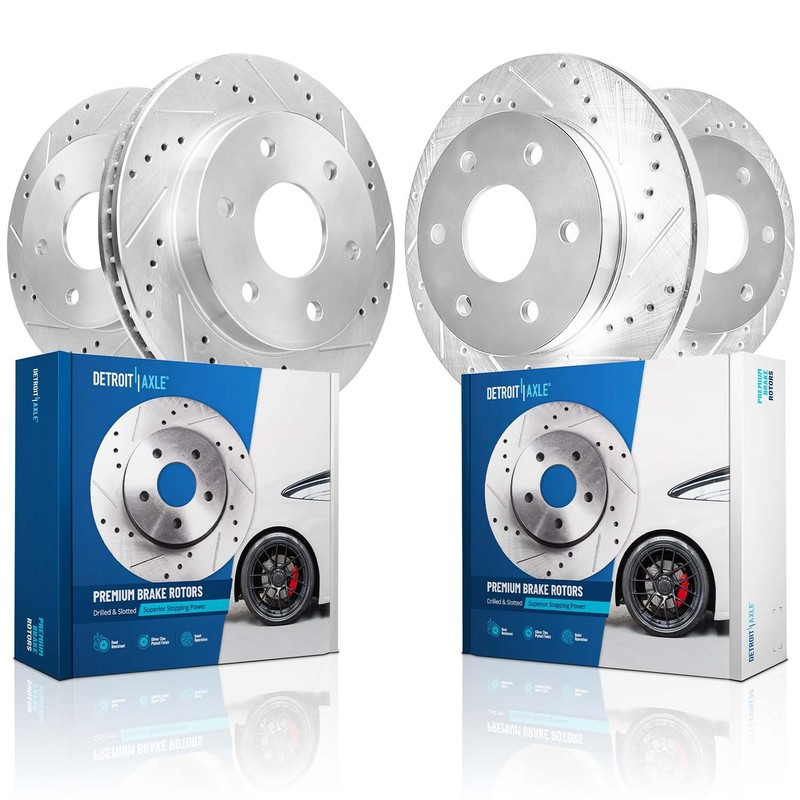 Front Rear Brake Rotors for 2005 2006 2007 Nissan TITAN