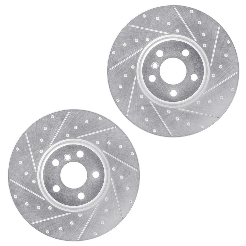 For BMW 530i xDrive/530i 2017-2023 Rotor Set | Silver | Drilled And Slotted gallery