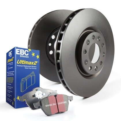 EBC Ultimax2 Brake Pads & RK Rotors for 91-92 Audi 100 Quattro [Front]