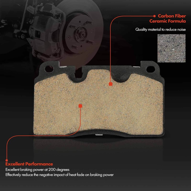 6x Front Drilled Rotors &Ceramic Brake Pad for Audi Q5 2013-2017 2.0L Non-Hybrid gallery
