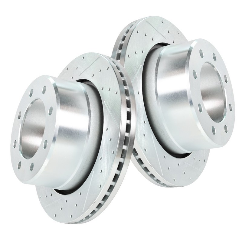 Rear Drilled Slotted Rotors+Ceramic Brake Pads for Dodge Ram 2500 3500 2009-2018