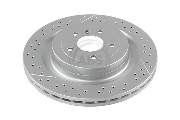 ABS 18871 Rear Brake Discs Pair 345mm Slotted Perforated Fits Mercedes Gl-Class