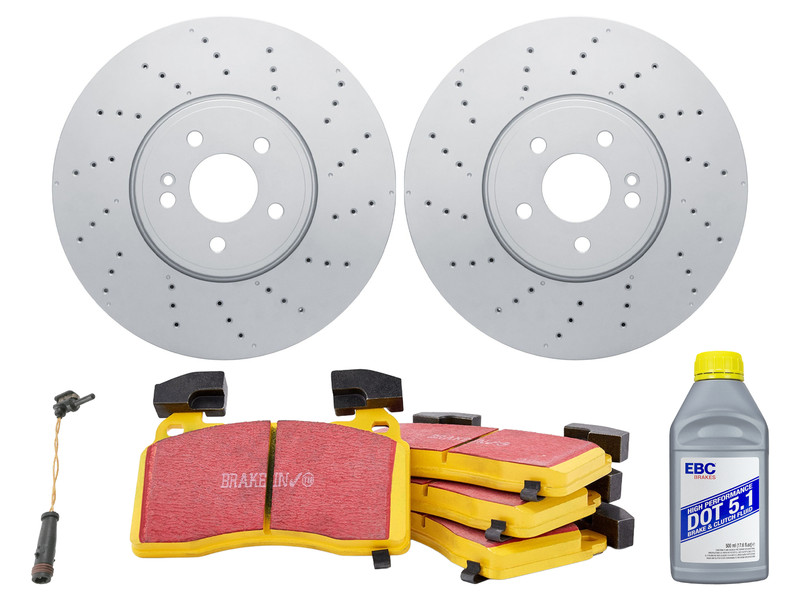 OEM AMG Front Brake Discs EBC Pads Mercedes A45S CLA45S 2019- 360 mm A1774210000