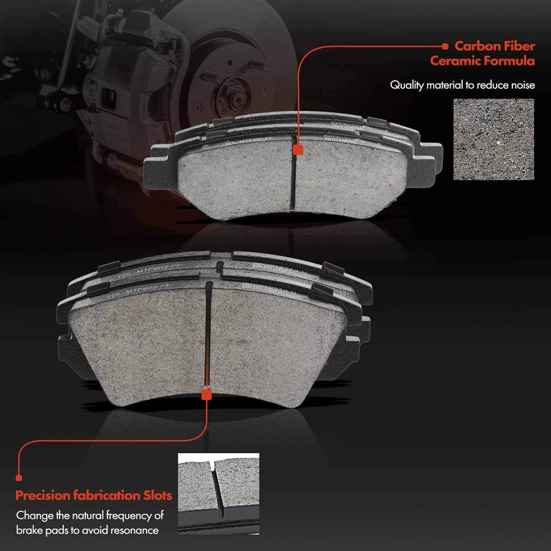 Front & Rear Drilled Brake Rotor & Ceramic Brake Pad for Chevrolet Camaro 10-15 gallery