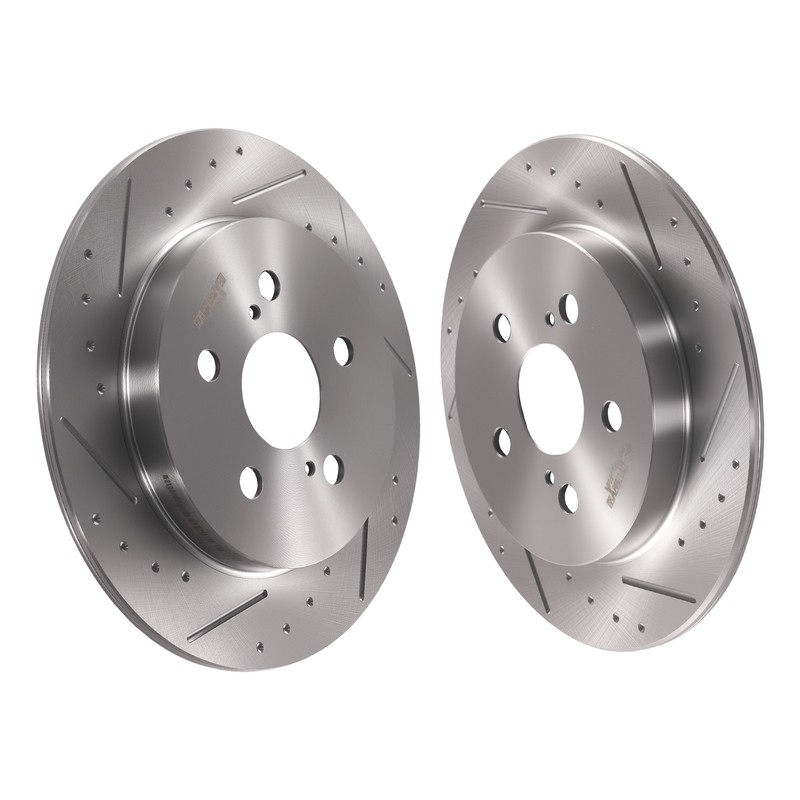 Rear Brake Rotors & Ceramic Pads Set for Toyota Prius Plug-In 2012-2015 D1423 gallery
