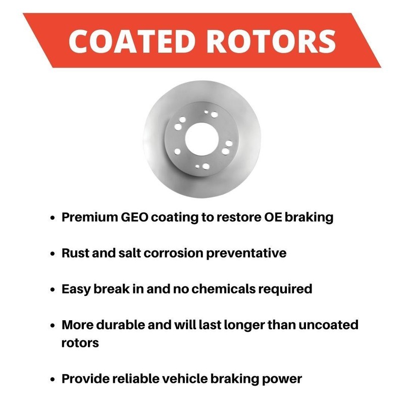 Ceramic Front & Rear Pads & Coated Rotors FOR 2007-2014 SIERRA YUKON & YUKON XL gallery