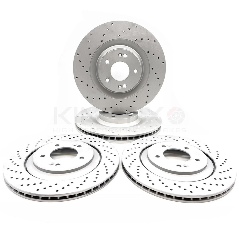 FOR HYUNDAI i30N 2.0N FRONT REAR DRILLED PERFORMANCE BRAKE DISCS SET 345mm 314mm