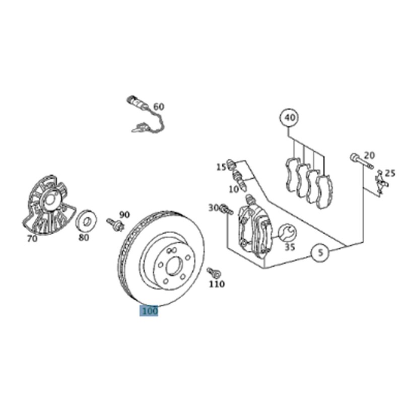 New German Ate X Drilled Front Brake Rotor Disc 2000-02 Mercedes CL500 S430 S500 gallery