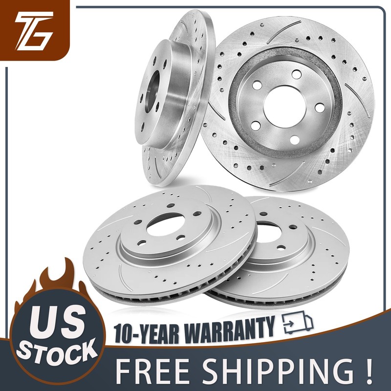 4x Front Rear Drilled Brake Rotors Kit for 2004 – 12 Malibu 2007 – 09 Pontiac G5