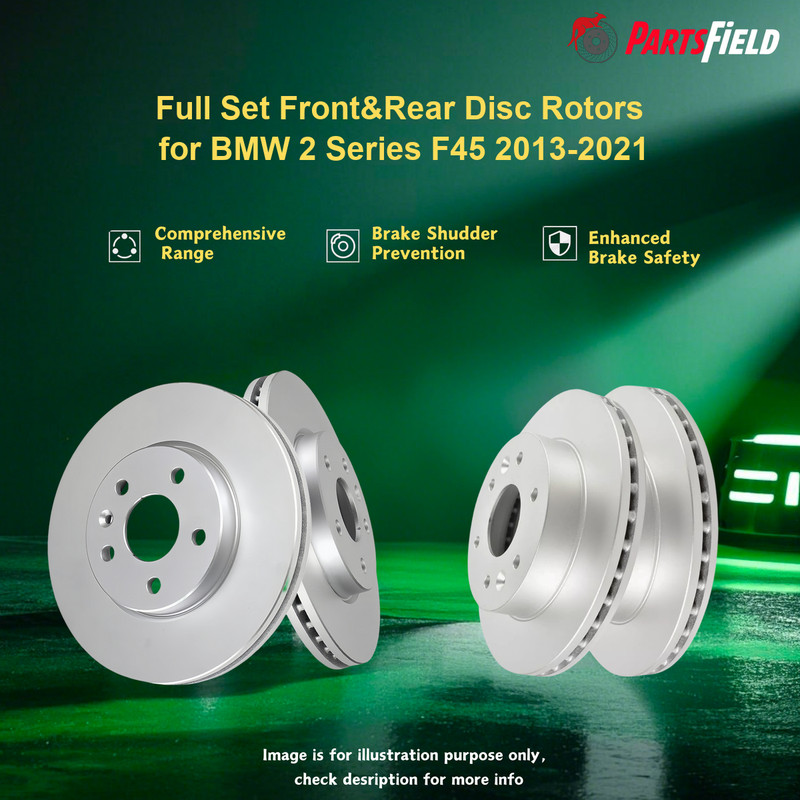 Full Set Front&Rear Disc Rotors for BMW 2 Series F45 2013-2021