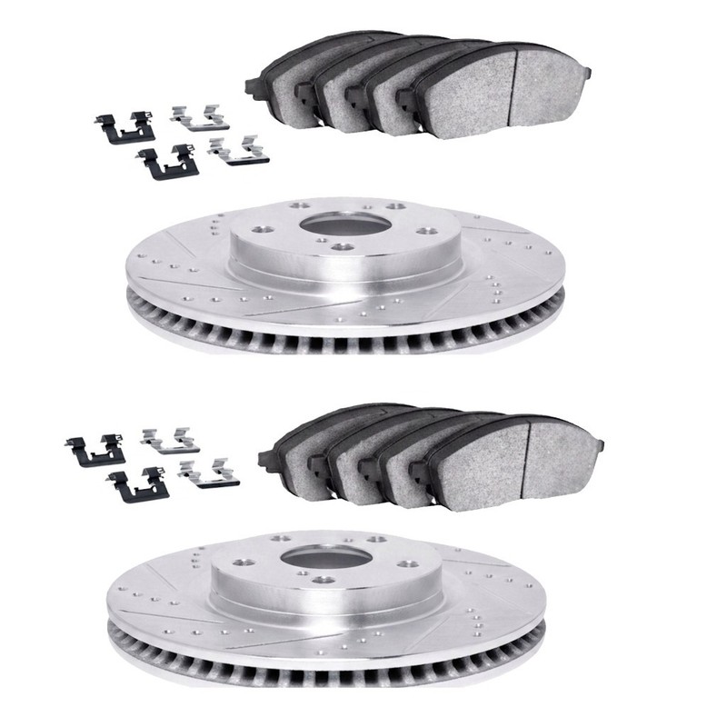 For BMW X5 2014-2018 Rotor Set | Front And Rear | Cast Iron | Silver | Vented gallery