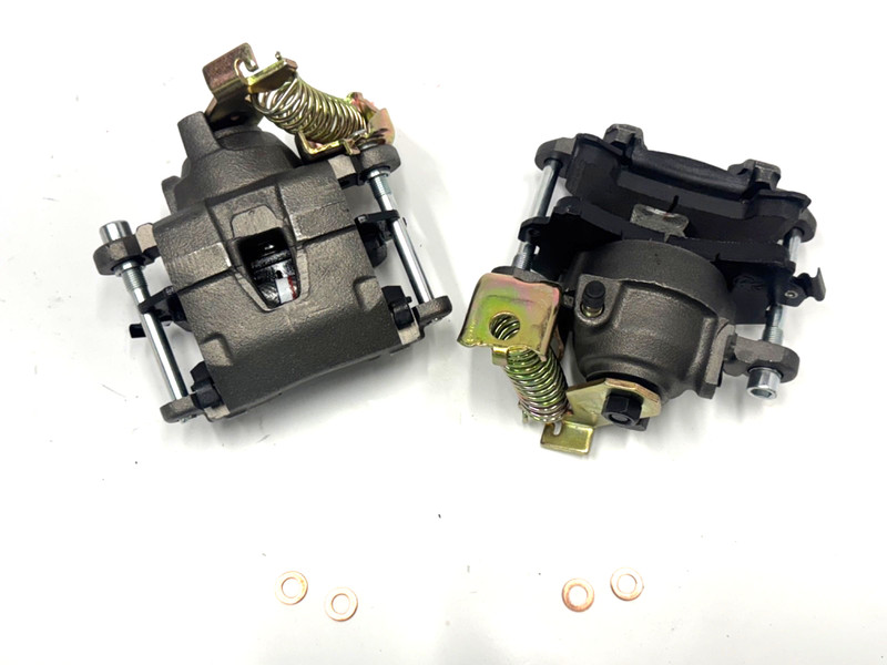 2x Rear Loaded E Brake Caliper + Cables Hoses for Buick Cadillac Olds 1979-1985 gallery