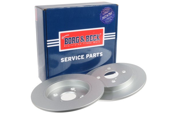 2x Brake Discs Pair Solid Rear 259mm BBD4561 Borg & Beck Set 424310D110 Quality gallery