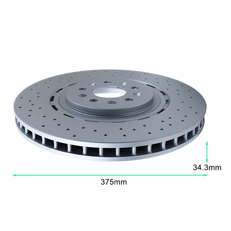 For Maserati Levante S 2017-2022 Brake Disc Dimpled Rotors Front Set of 2 gallery