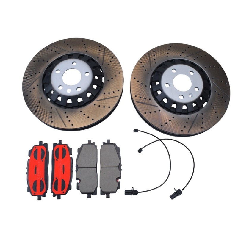 2X Front Disc Brake Rotors & Pads 375mm For 2017-2021 Audi Q7 4M0615301AS