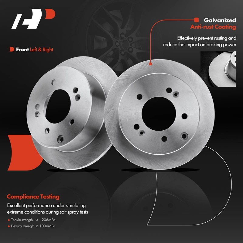 A-Premium Rear Disc Brake Rotor & Pads & Hub Bearing for Forte Koup Forte5 12-13 gallery