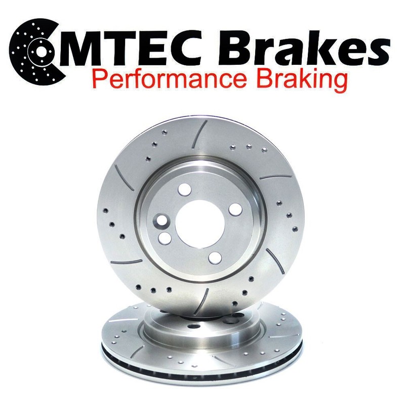 Audi Cabriolet 89 2.3 91-92 Front Drilled Grooved Brake Discs