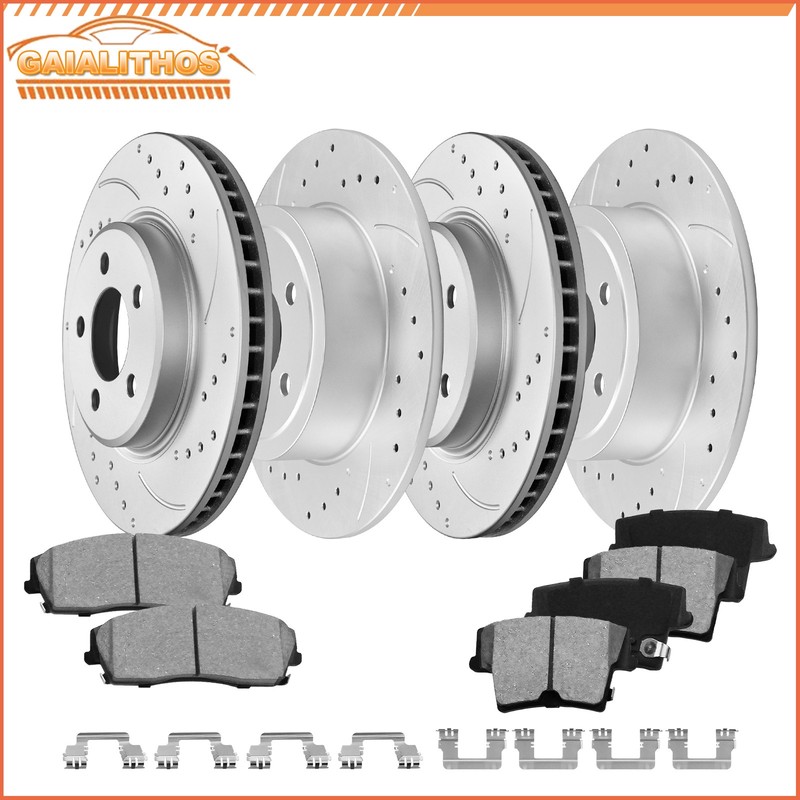 Front & Rear Brake Rotors & Pads for 2006-2020 Dodge Charger Challenger Magnum