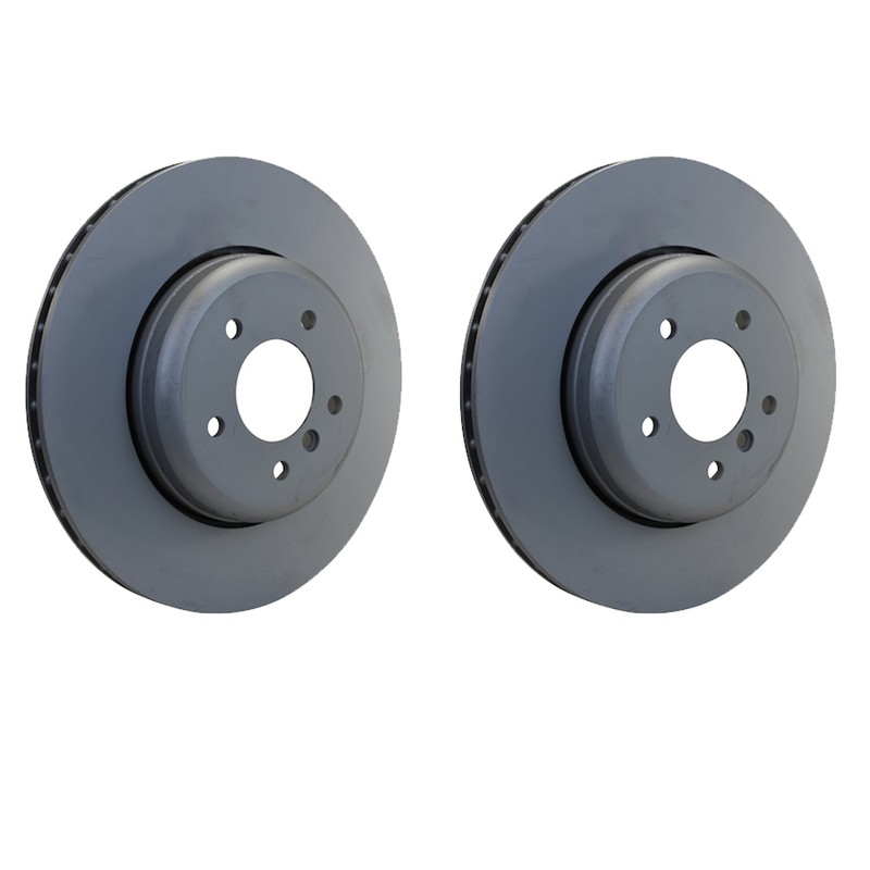 Hella Pair Set of Rear Vented 345mm Disc Brake Rotors For E60 E61 535i 545i 550i