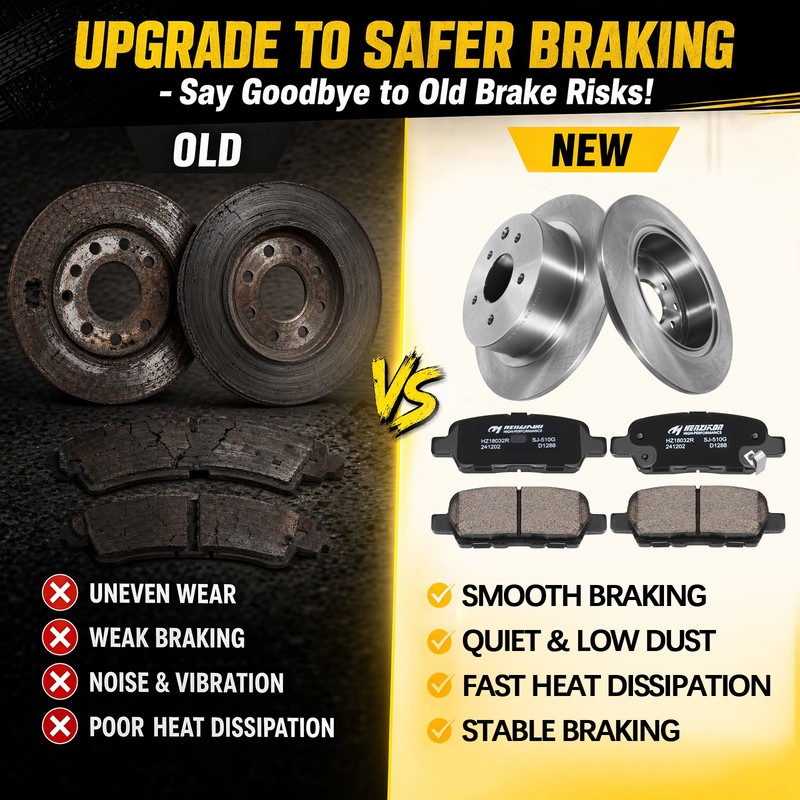 Front Rear Drilled Brake Disc Rotors + Ceramic Brake Pad for 2014-2016 Kia Soul gallery