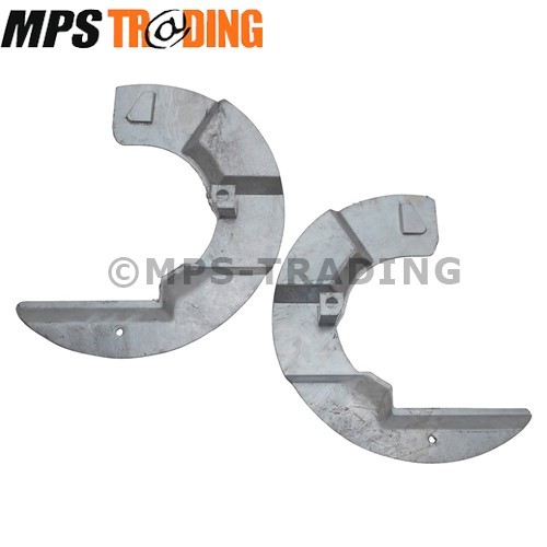 Land Rover Defender 1994-2016 Galvanised Front Brake Disc Mud Shields DA1860 gallery