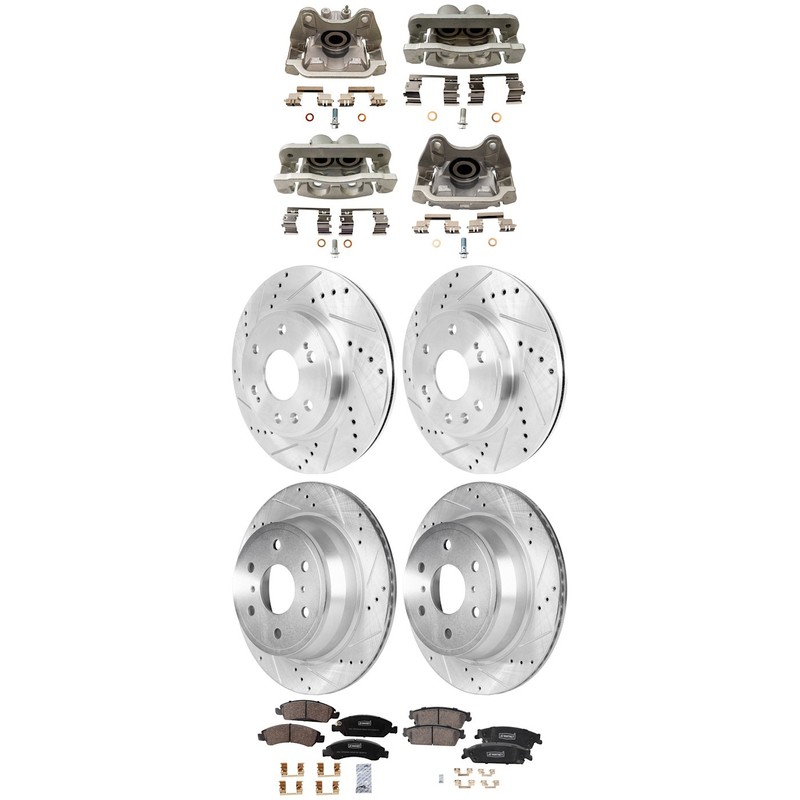 4-Wheel Set Brake Kit With Calipers Front & Rear for Chevy Yukon Suburban GMC