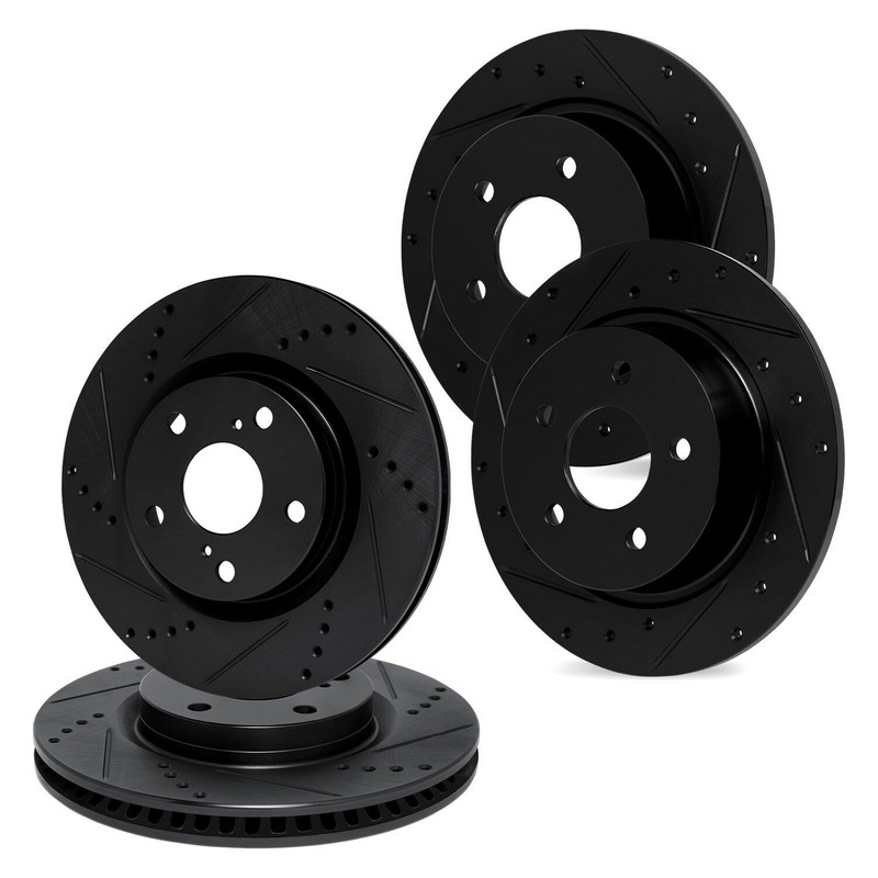 For Mercedes-Benz E320 94-95 Drilled & Slotted Front & Rear Brake Rotor Set