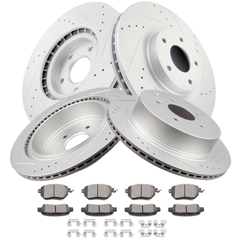 Brake Rotors And Brake Pads Front Rear For Nissan Murano 2009 - 2010 3.5L V6