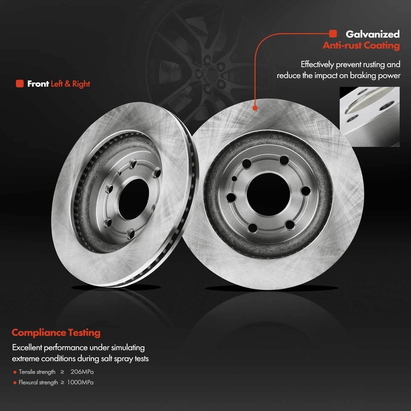 Front Side Disc Brake Rotor & Ceramic Brake Pads for Chevrolet GMC Buick Saturn gallery