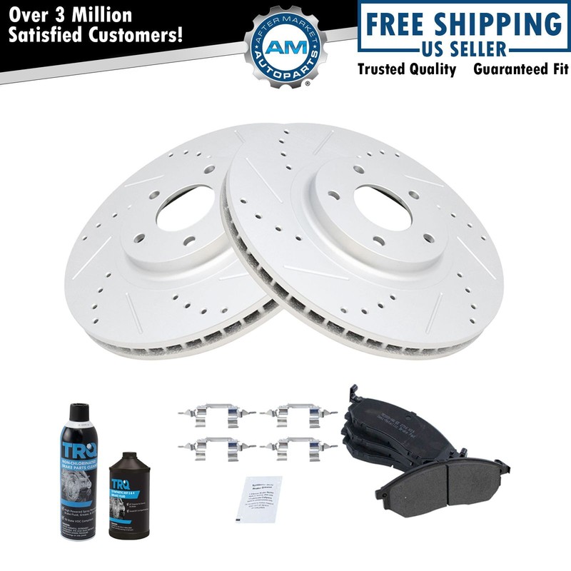 Performance Rotor & Metallic Brake Pad Front Kit w/Chemicals
