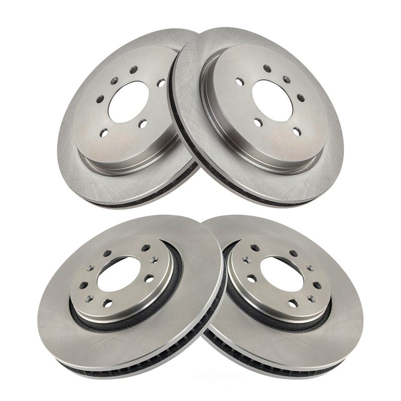 Disc Brake Rotor Set-4 Piece Brake Rotor Set TRQ BRA13924