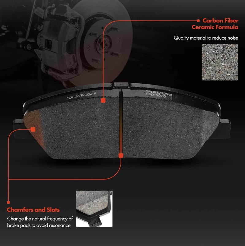 Front Drilled Brake Rotors & Ceramic Brake Pads for Hyundai Santa Fe 2013-2016 gallery