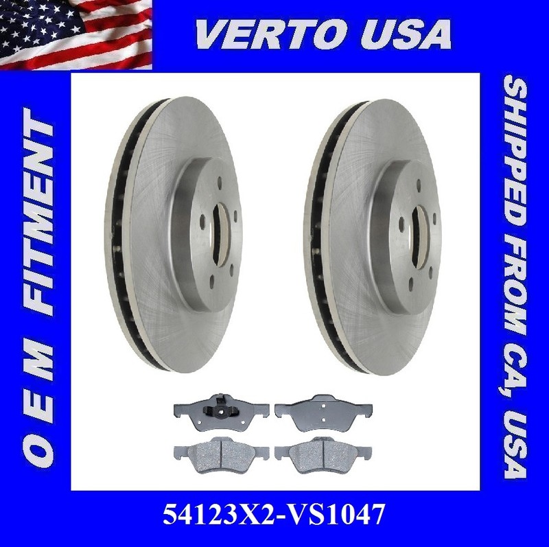 Set Of 2 Brake Rotors & Semi Metallic Pads – Front Verto USA 54123X2-VS1047
