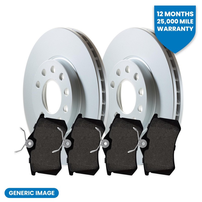 Pair of Vented 308mm Rear Brake Discs & Brake Pads For Nissan Murano