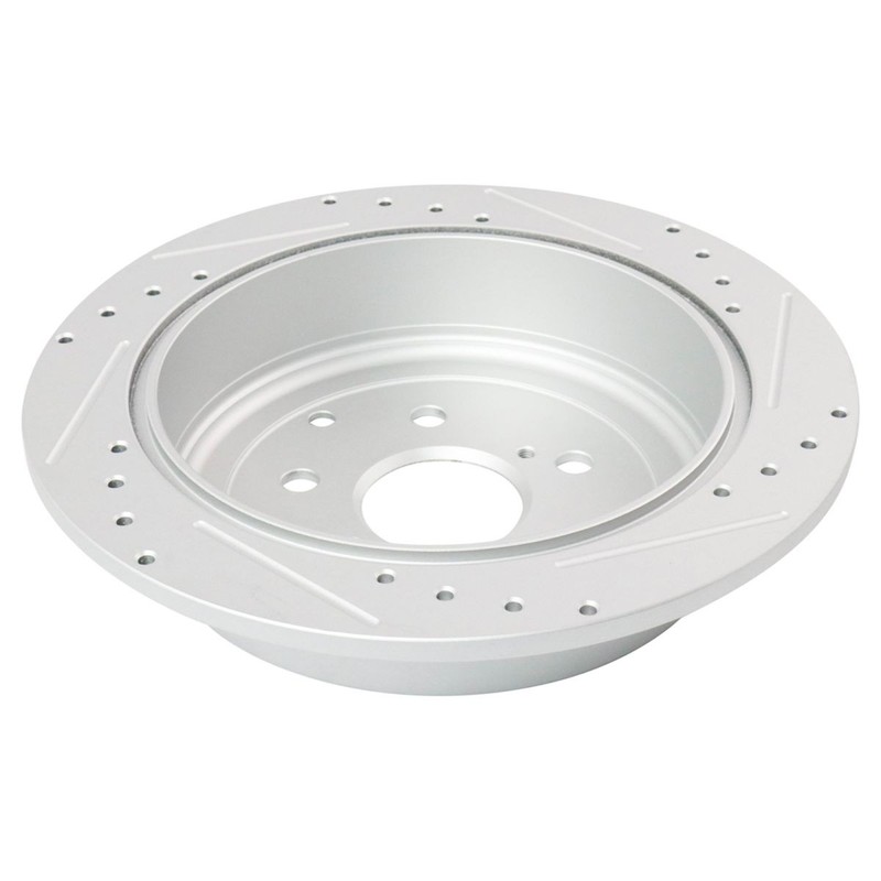 TRQ Front Rear Ceramic Brake Pad Performance Drilled Slotted Coated Rotors gallery