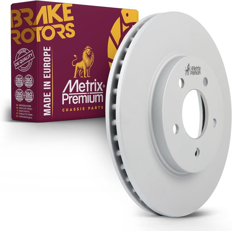 Metrix Premium Front Coated Vented Disc Brake Rotor Fits Ford Edge, Lincoln MKX