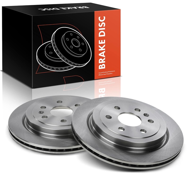 Rear Disc Brake Rotors for Cadillac SRX 2010-2016 Saab 9-4X 2011 w/ 6-Stud Wheel