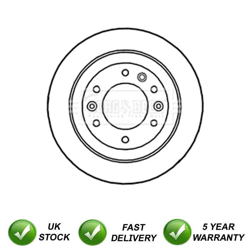 1x Brake Disc Rear SJR Fits Kia Sedona 2006- 2.2 CRDi 2.7 2.9 584114D000