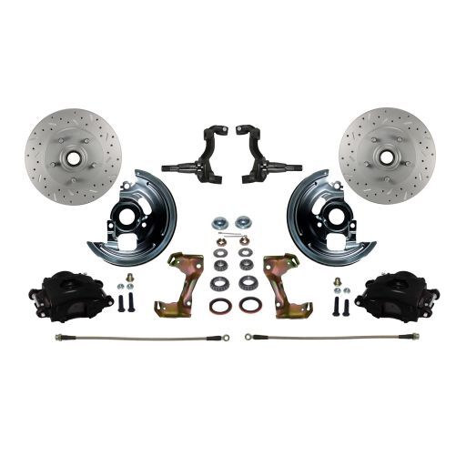 Leed Brakes BFC1002SMX Spindle Mount Kit Cross Drilled & Slotted Rotors NEW