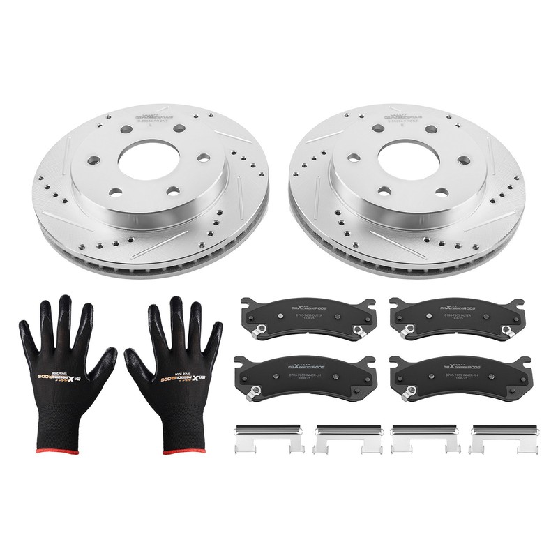 305mm Front Drilled Brake Rotors+Pads for GMC Safari 2003-05/Savana 1500 2003-08