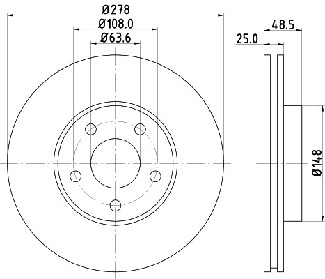 For Volvo - V50 1.6 1.8 2005-2013 Front 278mm Brake Discs and Pads Juratek gallery