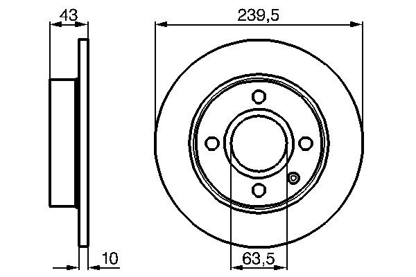 2x Brake Discs Pair Solid fits FORD ORION Mk3 1.3 Front 90 to 92 238.8mm Set New gallery