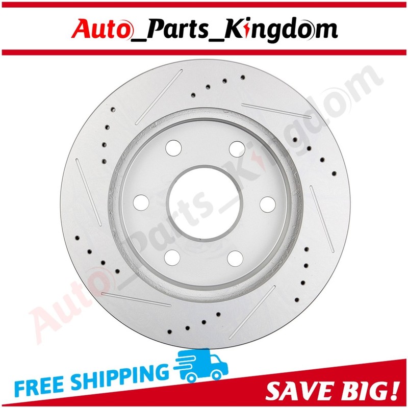For GMC Yukon XL 1500 Chevy Tahoe V8 Front and Rear Drilled Brake Rotors & Pads gallery