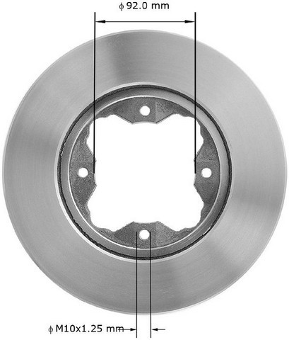 Bendix Premium Drum And Rotor Disc Brake Rotor P N Prt1586