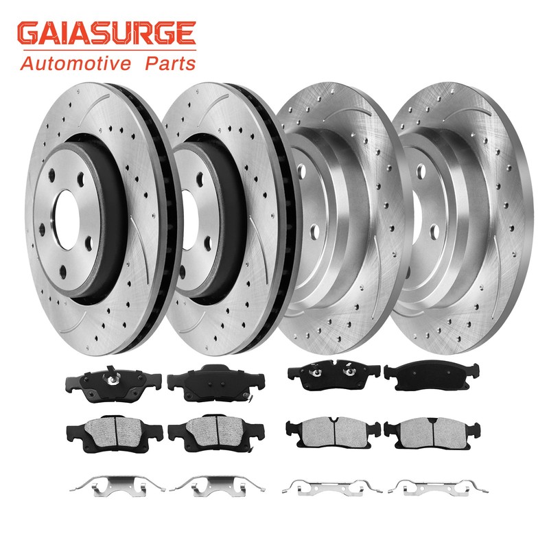 330mm Front Rear Disc Brake Rotors + Pads For Jeep Grand Cherokee 2017-2020