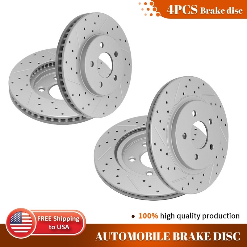 Front & Rear Disc Drilled Brake Rotors Kit For 2005 – 2010 Ford Mustang Base
