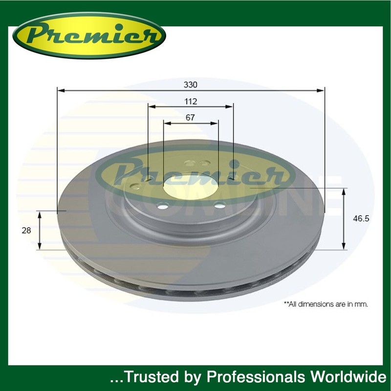Premier Front Brake Disc Fits Mercedes CLK C-Class CLC-Class 3.0 CDi 3.5 #1
