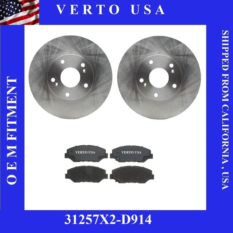 Complete Front Kit Brake Rotors & Ceramic Pads 31257X2-VC914