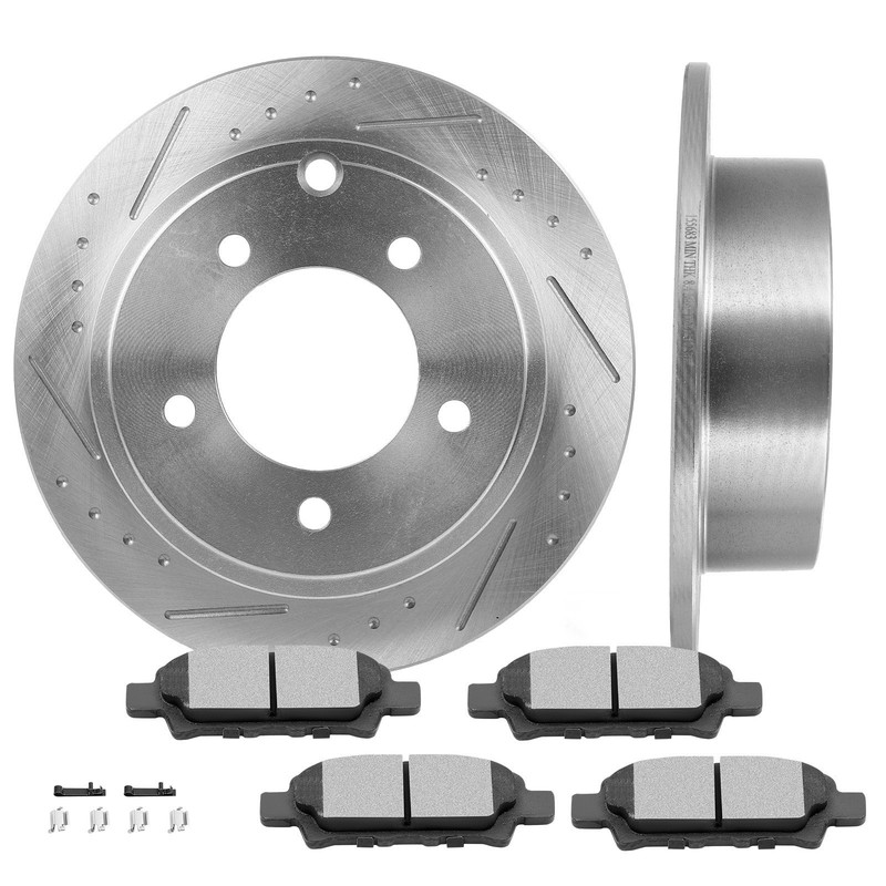 6X Rear Brake Ceramic Pads Rotors Fits Chrysler 200 2011-2014 Sebring 2007-2010