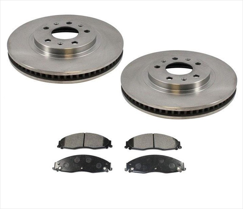 Fits 03-07 Cadillac CTS FE1 Brakes 11 13/16 Inch Front Brake Rotors W Brake Pads